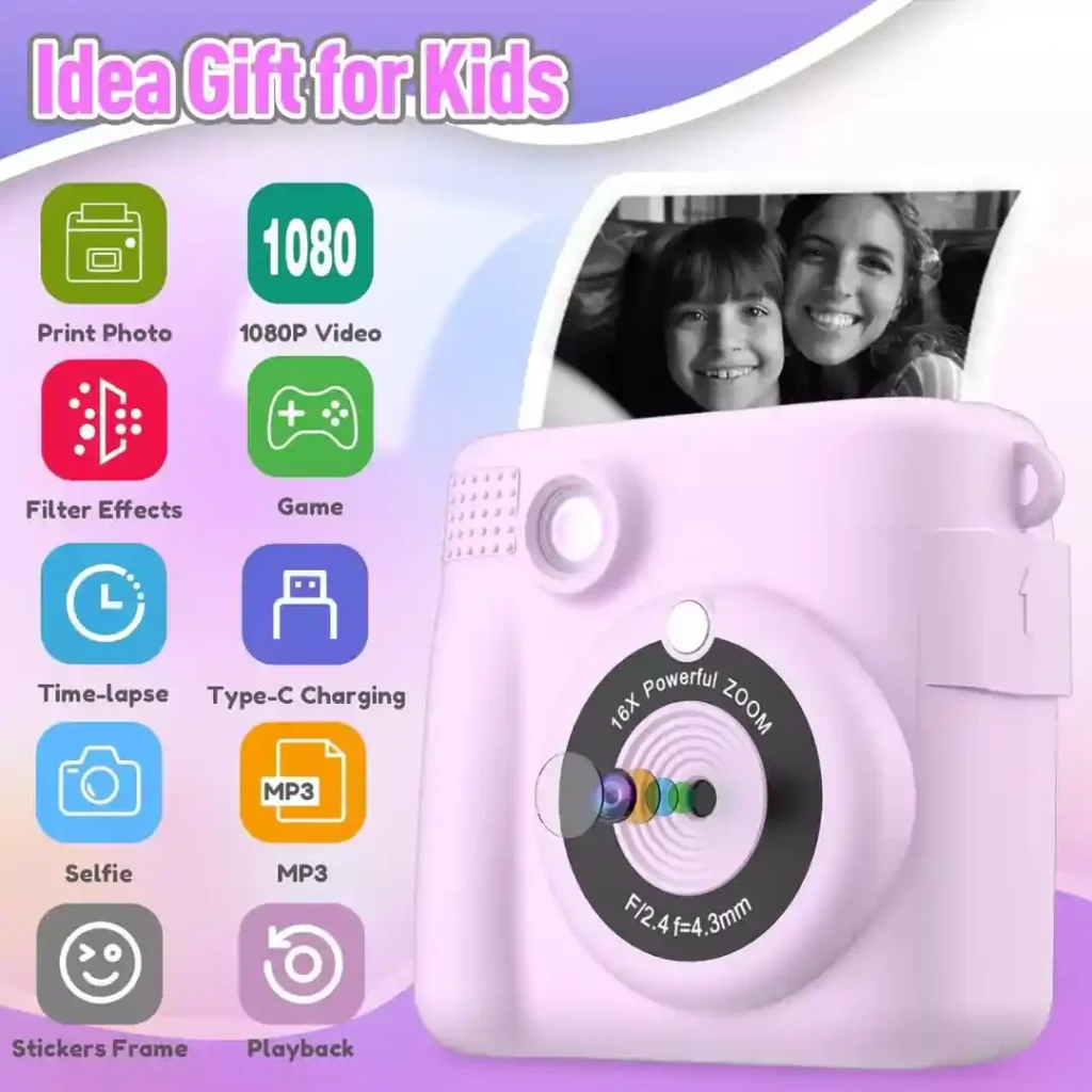 ESOXOFFORE Instant Print Camera for kids