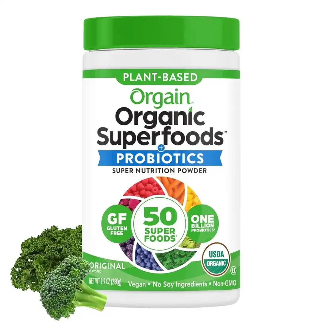 Orgain Organic Greens Powder and superfoods