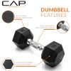 CAP Barbell Coated Hex Dumbbell Weight - Image 2