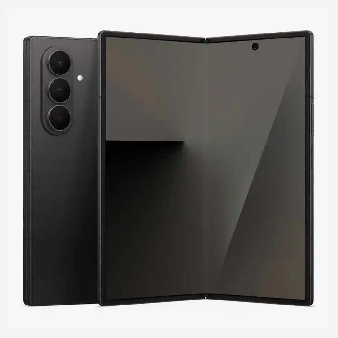 Samsung Galaxy Z Fold7 foldable smartphone opened on a table showing the main display and hinge design